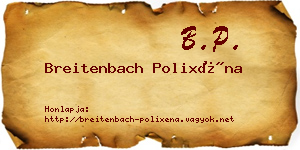 Breitenbach Polixéna névjegykártya